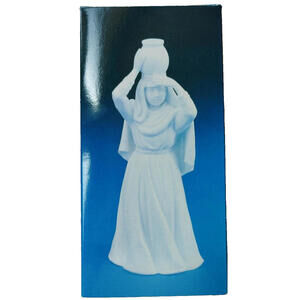Avon Christmas Nativity Woman water jar 1990 Porcelain Figurine in Box